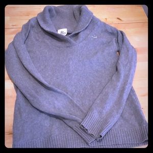 Women’s Lacoste medium grey cowl neck sweater